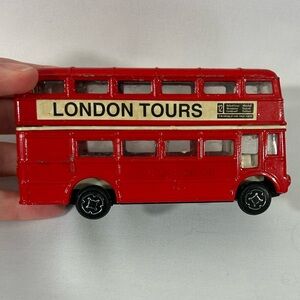 Metal Toy London Tour Bus Red Used Shows Signs of Wear and Use Red